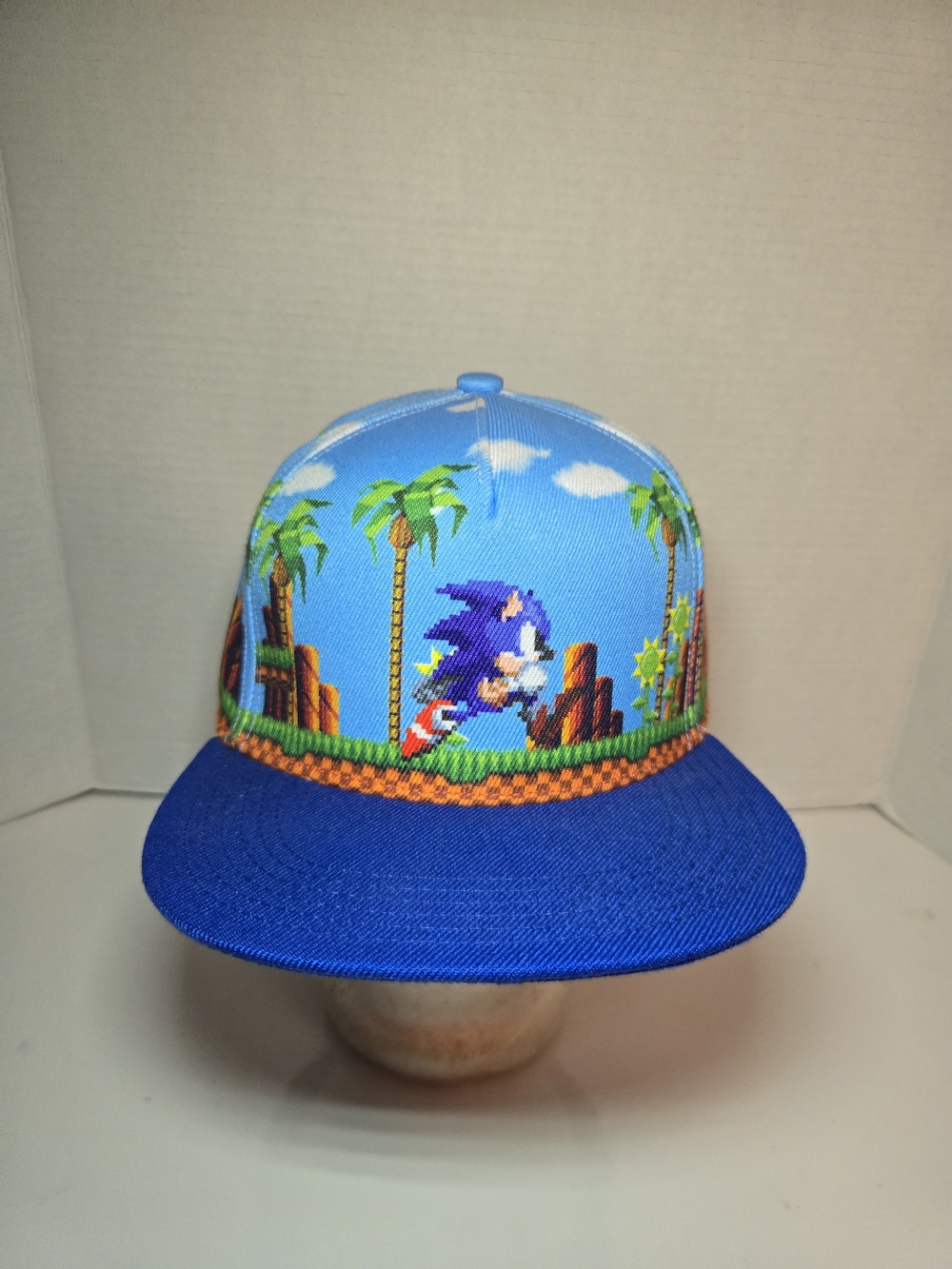 Blue Sonic The Hedgehog Sega Snapback Hat